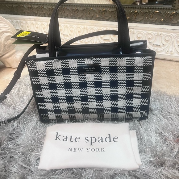Kate Spade Sam Icon Gingham Sequin Small Tote - Picture 4 of 5